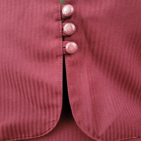 70s/80s Burgundy Skirt Suit - Picture 4 of 14